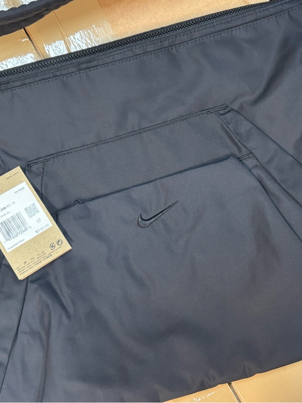 Nike Black Duffel/Travel bag with Swoosh